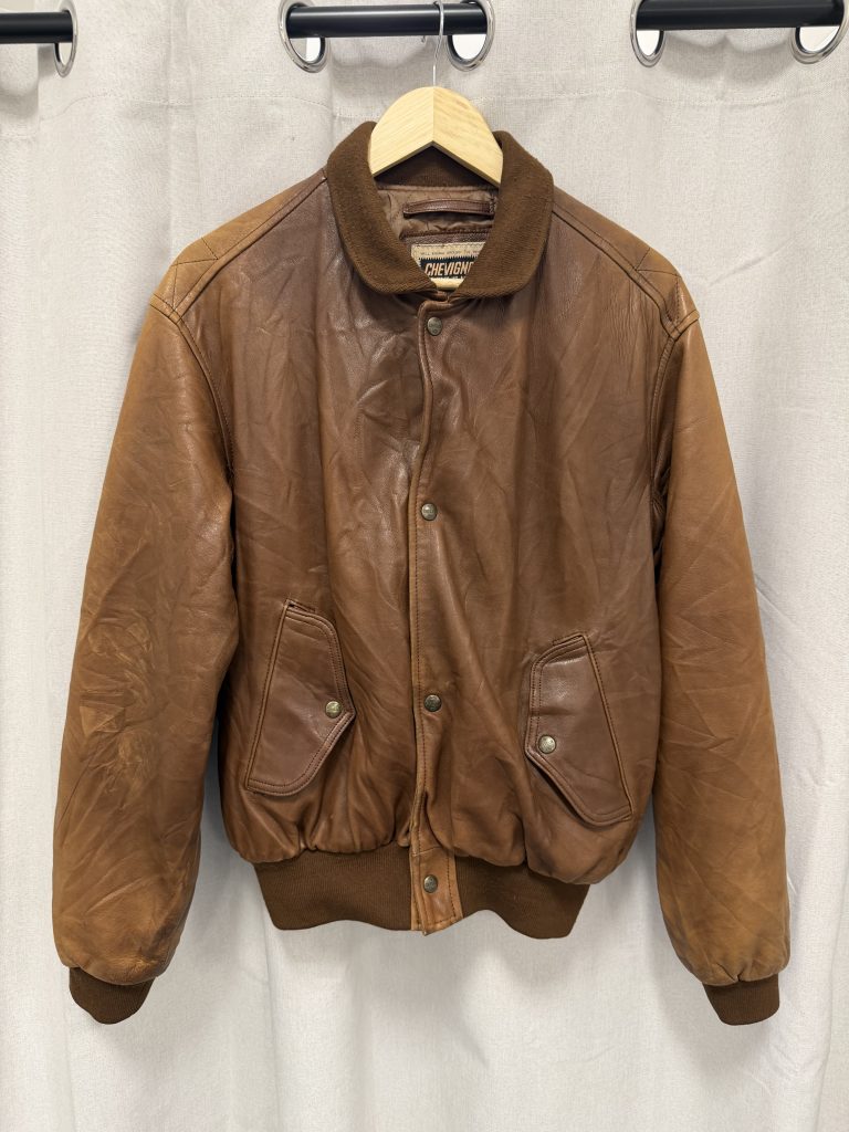 Chevignon Vintage Leather Jacket for sale at Velvet Revival img 0855